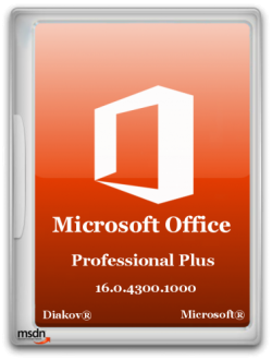 Microsoft Office 2016 Professional Plus 16.0.4300.1000 RePack by D!akov